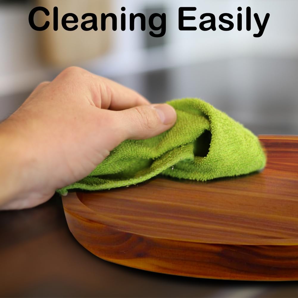 16" Acacia Wood Lazy Susan Organizer Kitchen Turntable for Cabinet Pantry Table Organization