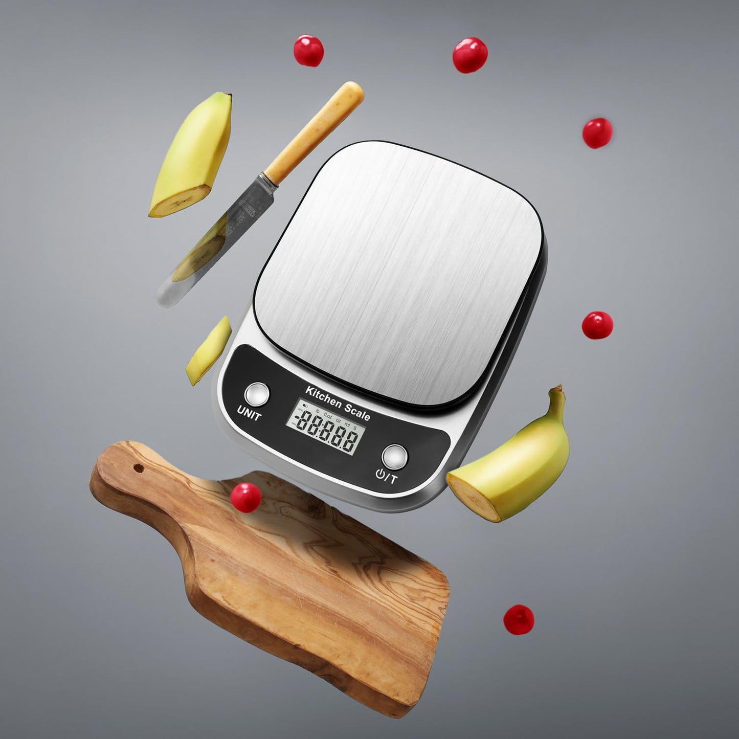 Food Kitchen Scale Digital Weight Grams and Oz,Professional Digital Kitchen Food Scales 10kg/1g for Weight Loss Dieting Baking Cooking,Stainless Steel Weighing Platform,LCD Display