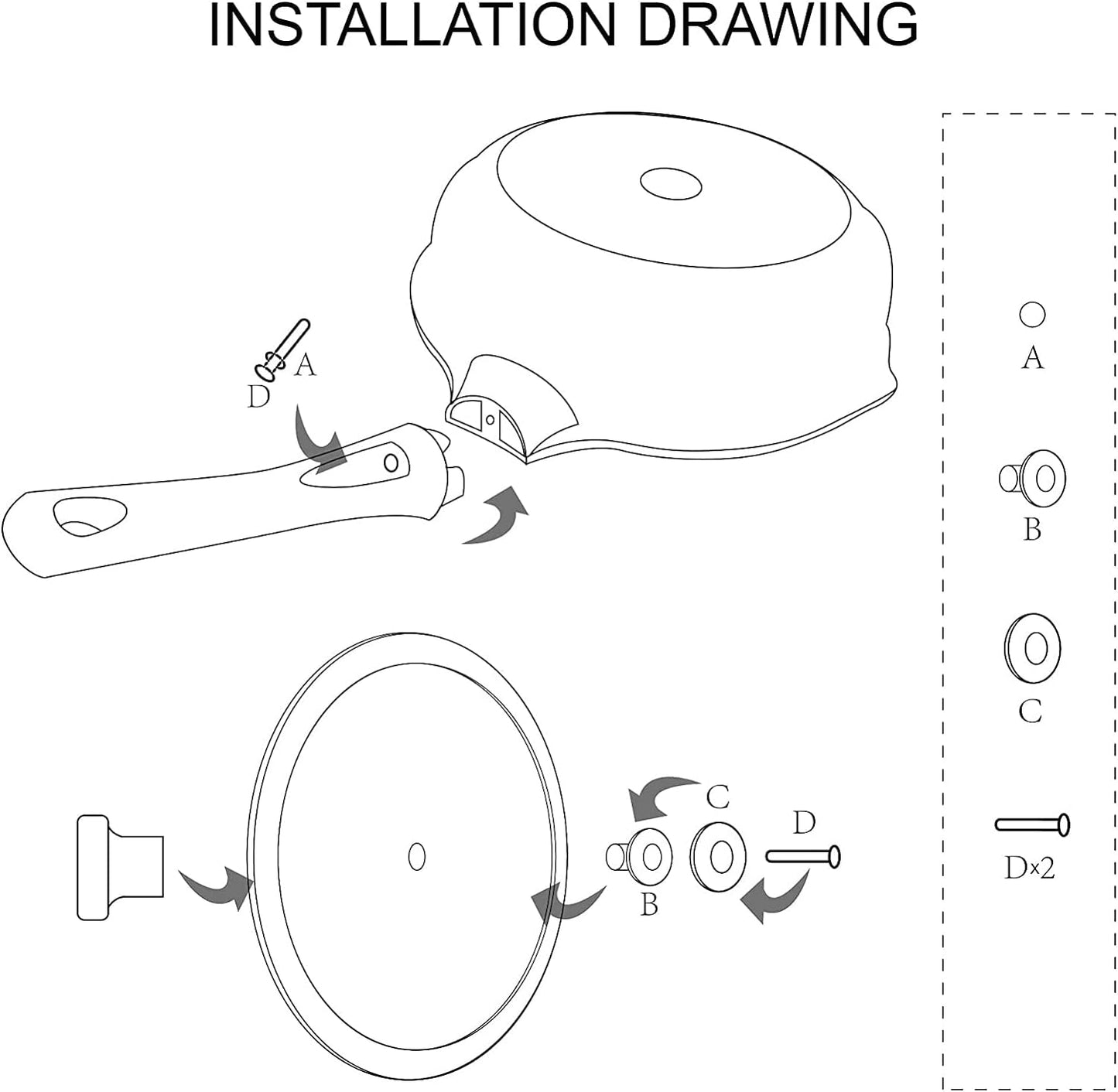Vinchef Nonstick Deep Frying Pan Saute Pan with Lid, 12in/5.5Qt Fry Pan, German 3C+ Ceramic Coating Technology, Heat Indicator, Induction Compatible