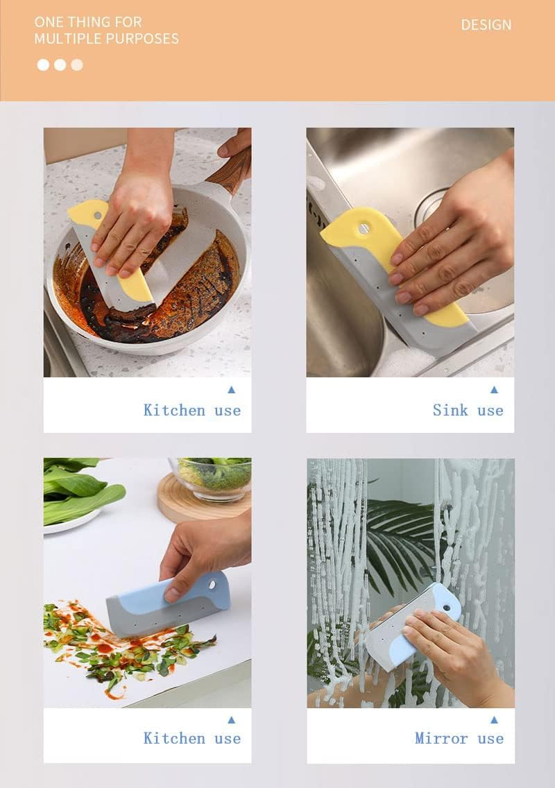 AMOUY Small Rubber Squeegee(2 Pack),Kitchen Sink Squeegee for Countertops and Dishes.Multi-Purpose,for Vanity Tops,Bathroom Mirrors,Car Windows and Side Mirrors