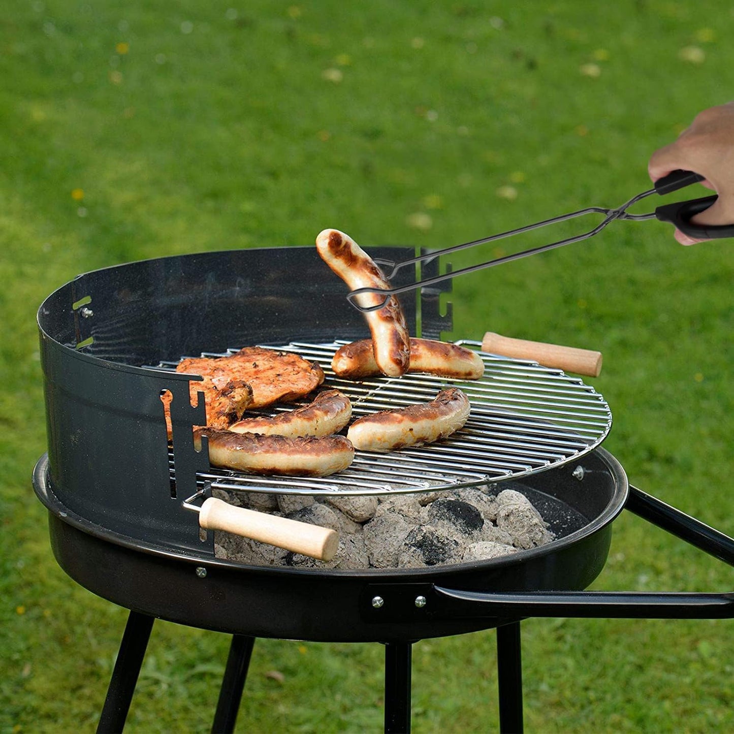 10" 12" 16" Stainless Steel Kitchen Tongs Set, Non-Slip Comfortable Grip Scissor Tongs for Cooking, Grilling & Serving, Set of 3