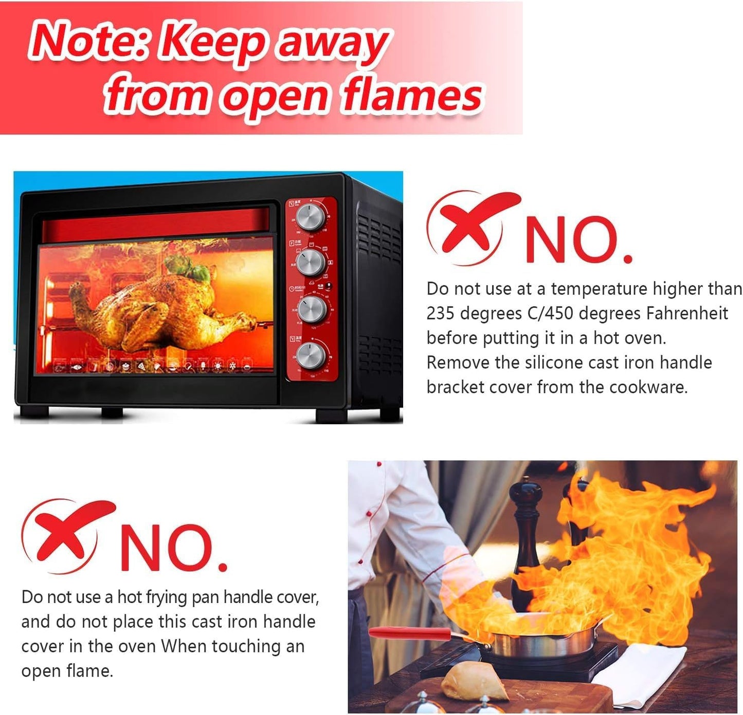 10Pcs Cast Iron Handle Cover, Silicone Hot Handle Holder, Heat Resistant Cast Iron Skillet Covers Potholder for Frying Pans and Griddles Kitchen Supplies