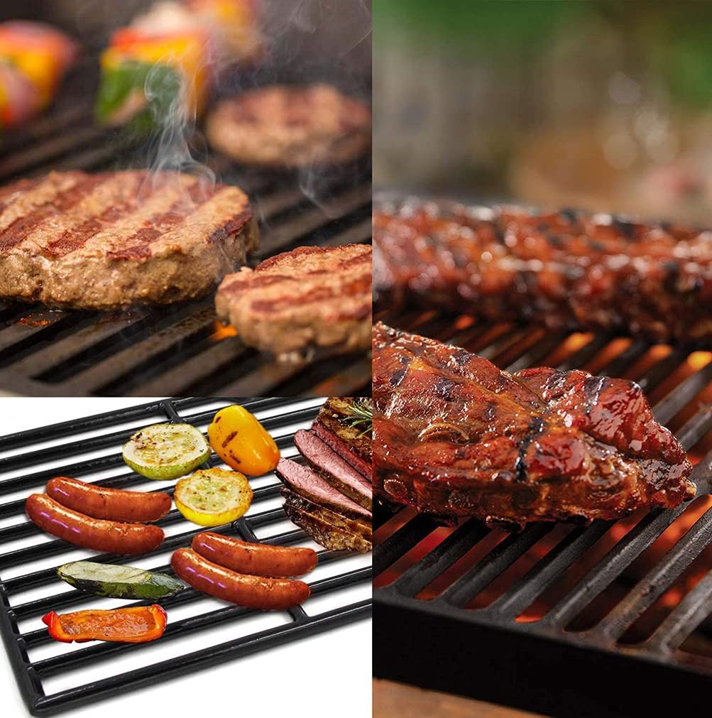 C6505A(4-Pack) 19 3/4" Cast Iron Cooking Grid Grates Replacement for Chargriller 2121, 2123, 2222, 2828, 3001, 3008, 3030, 3725, 4000, 4208, 5050, 5072, 5252, 9020