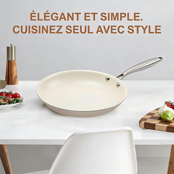 9.25 Inch Ceramic Nonstick Frying Pan Skillet - Image 9