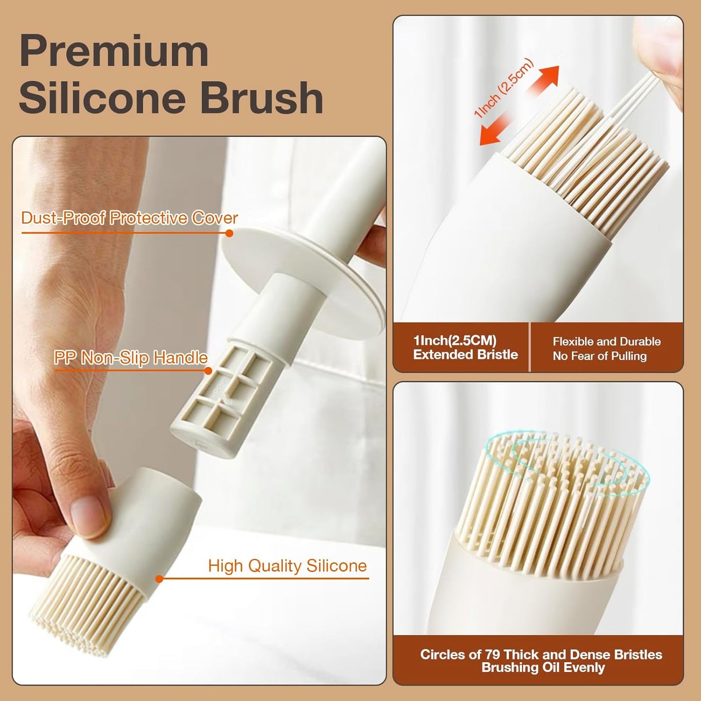 YARRAMATE 2pcs 300ml / 10oz Oil Dispenser with Brush - Glass Oil Dispenser for Kitchen with Silicone Heat Resistant Brush - Cooking Brush for Oil and Sauce Cooking BBQ Grill Frying - Black&Green