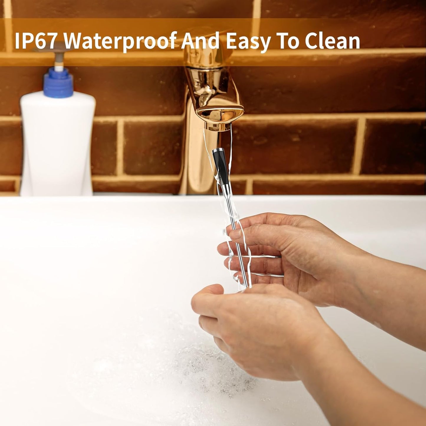 WiFi Bluetooth Wireless Meat Thermometer Unlimited Range, Check Temp Anywhere,7 NIST Certified Sensors with Ambient Temp, Monitor for BBQ, Grill, Oven, Smoker, Air Fryer (Black)