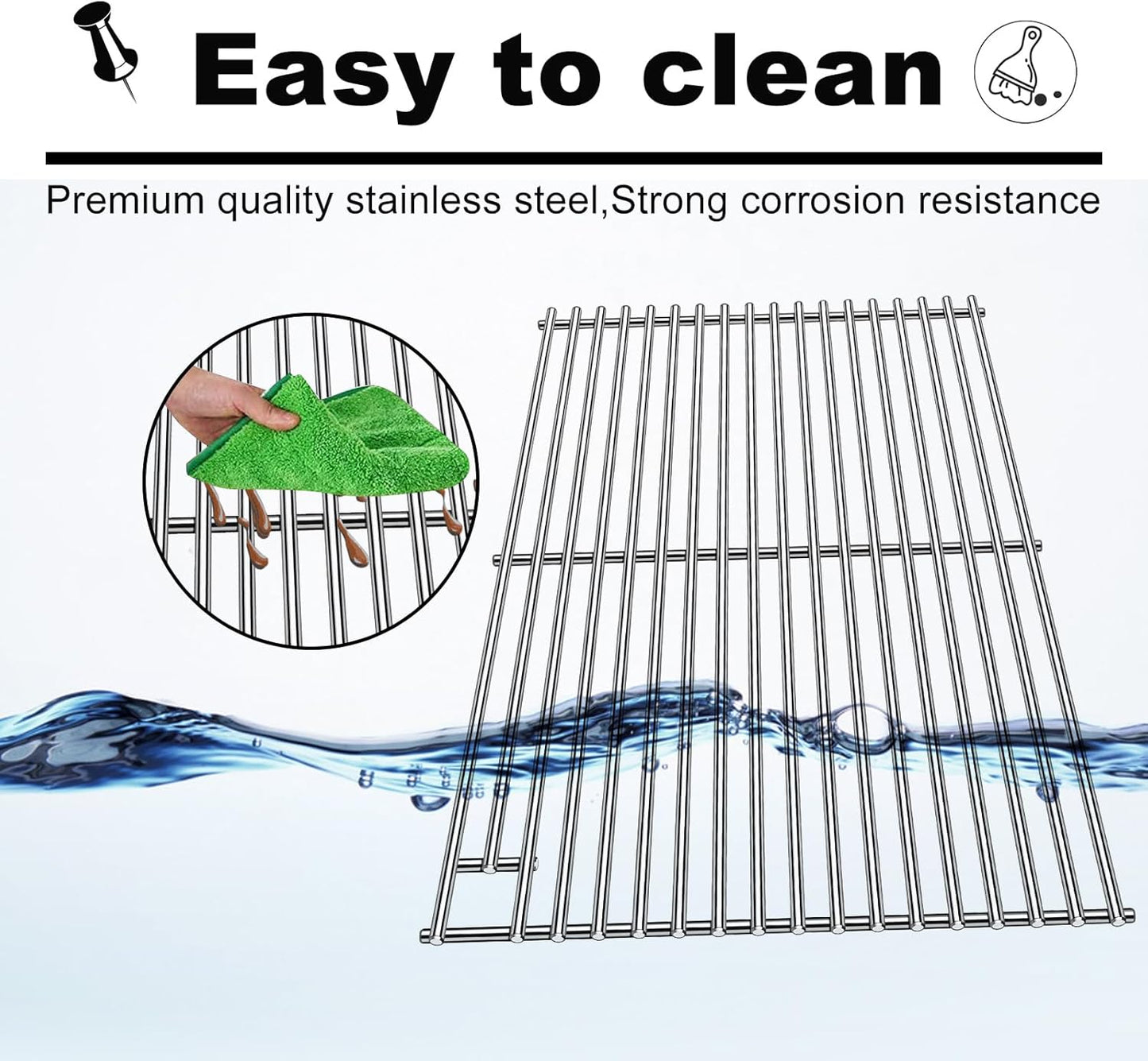 BBQ Grill Grates Replacement for DCS Grill Parts 212925 DCS BGB30-BQR, BGB30-BQRN, BGB30-BQRL, BGC30-BQ-L, BGC30-BQ-N, BGC30-BQR-L, BGC30-BQR-N,Stainless Steel Cooking Grate Ceramic Rods Grids