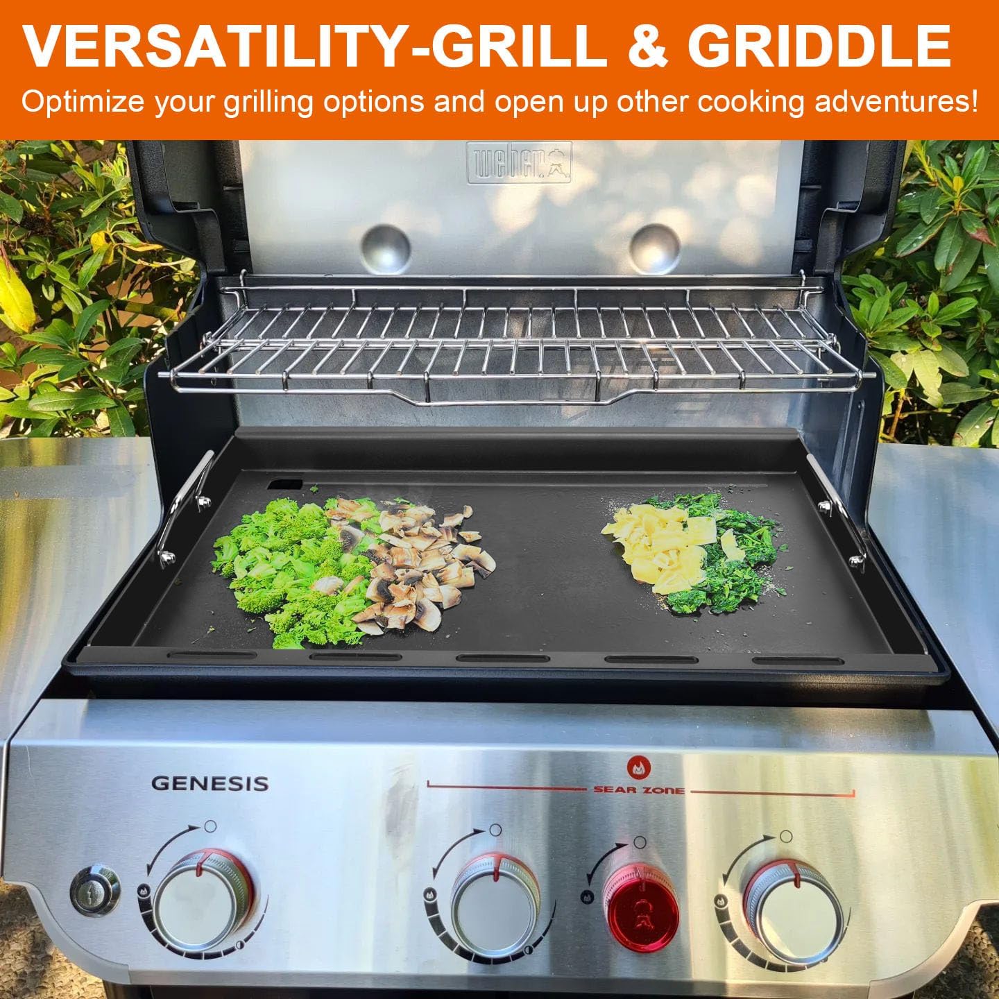6788 Full-Size Griddle for Weber Genesis II 300 Series Grills E-310 E-315 E-325s E-330 E-335 S-310 S-335 LX S/E-340, Flat Top Griddle for Weber Genesis 2022 Series