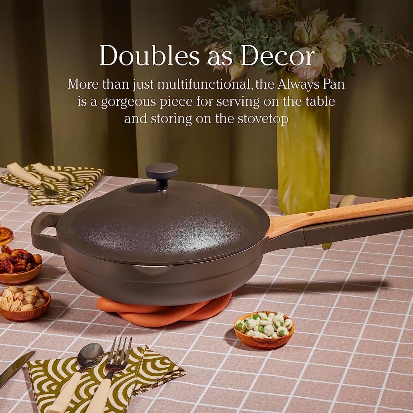 Our Place Mini Always Pan 2.0-8.5” (1.2 Qt) Nonstick, Toxin-Free Ceramic Cookware | Patented 10-in-1 Aluminum Frying & Sauté Pan | Safe for Oven, Induction & All Cooktops up to 450°F | Lavender