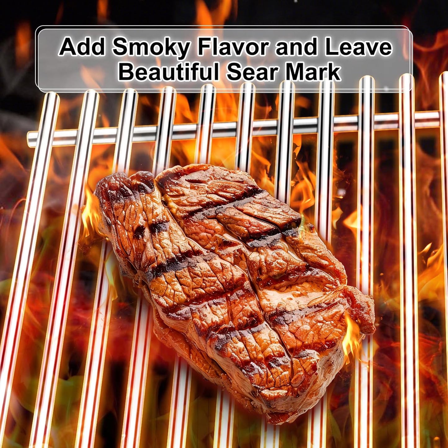 Grill Grates Parts for Weber Genesis II E-410, Weber Grill Parts Genesis 2 S-410, E/S-415, E/S-435, LX E/S-440, 66089, 66097, Flavorizer Bars Grids BBQ Grill Replacement Accessories 18 Inch