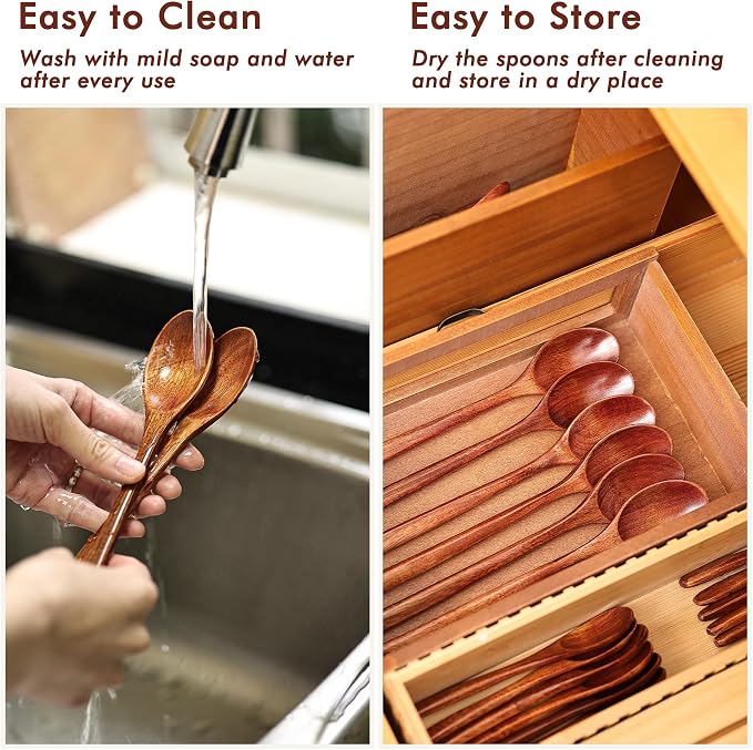 6in Wooden Spoons, Small Wooden Utensils - Image 6