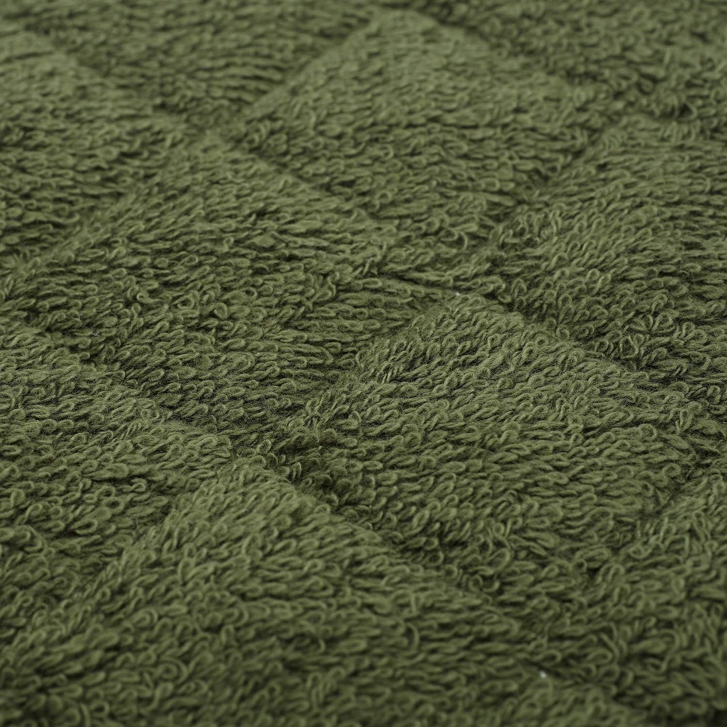 100% Cotton Kitchen Everyday Basic Terry Pot Holder Heat Resistant Coaster Potholder for Cooking and Baking Set of 5 Olive Green