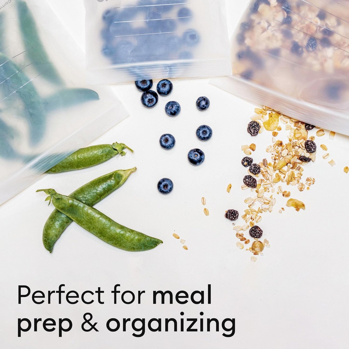 Vove Compostable Snack Bags, Small 50 Count – Freezer Safe, Leak Resistant, Non Toxic, Writable & Reusable Food Storage, Plastic-Free Eco Bags