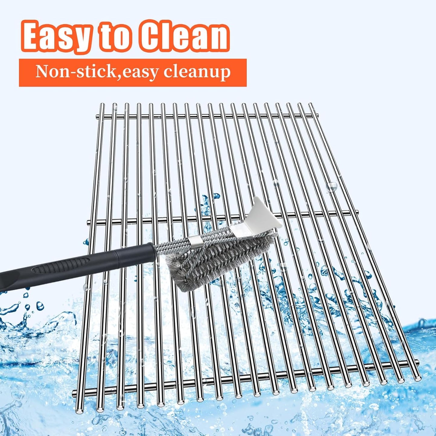 Stainless Steel Grill Flavorizer Bar Heat Plates with 2 Pack Grates BBQ Gas Grill Replacement Parts for Weber Genesis II 300 Series Genesis II E-310 E-315 E-330 E-335 S-310 S-335 Gas Grill