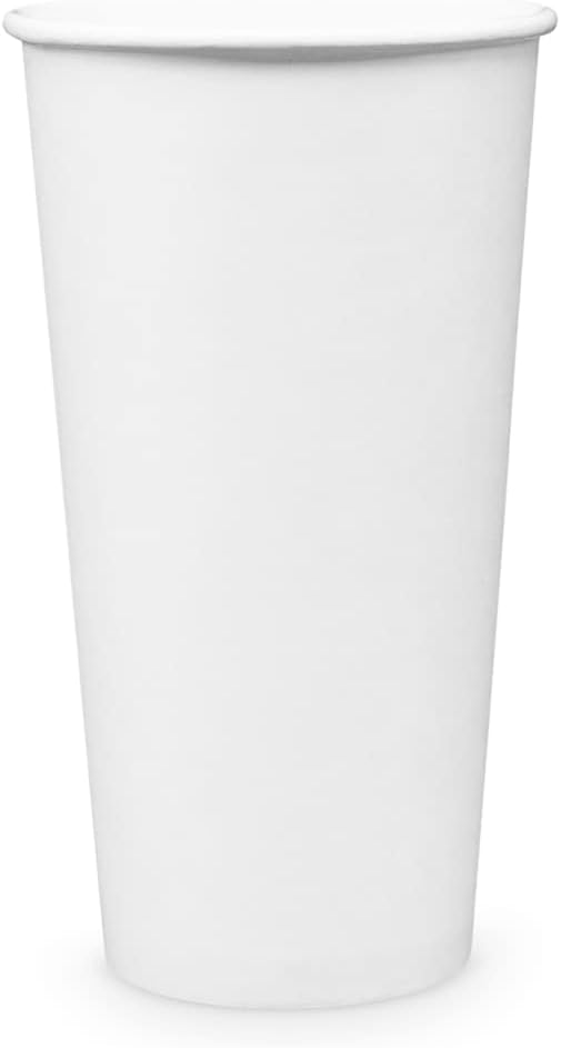 Paper Cups 20 oz 200 Pack for Coffee & Tea Made in USA | Bulk 200 Count for Home, Office, Restaurants & Parties | Recyclable Disposable 20 Ounce To-Go Cups for Hot Drinks