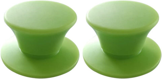 JoyTube Universal Pot Pan Lids Replacement Knob, Silicone Heat Resistant Pan Cover Holding Handles BPA Free Dishwasher Safe Fits Skillets and Kitchen Cookware (Pack of Two-Green)