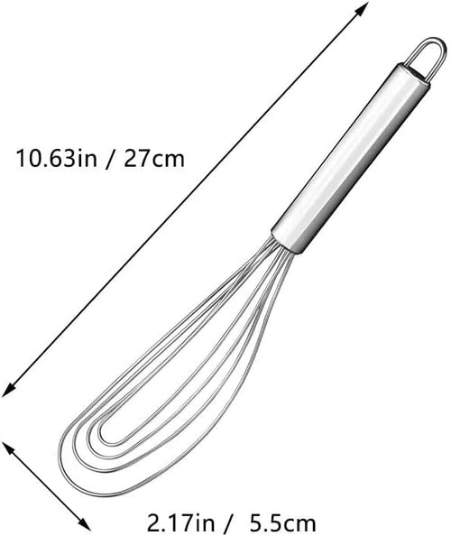 10.63" Stainless Steel Flat Whisk, Egg Beater - Image 2