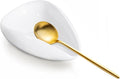 Ceramic Coffee Spoon Rest, Small White Spoon Holder by Unknown