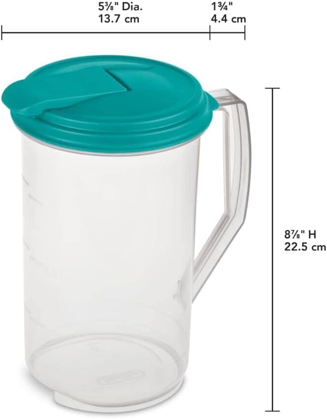 STERILITE 04860906 Beverage Pitcher, BPA-Free Plastic, 2-Qts. - Image 7