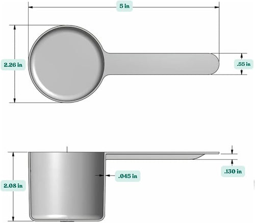 1/2 Cup Long Handle Plastic Measuring Scoop - Image 2