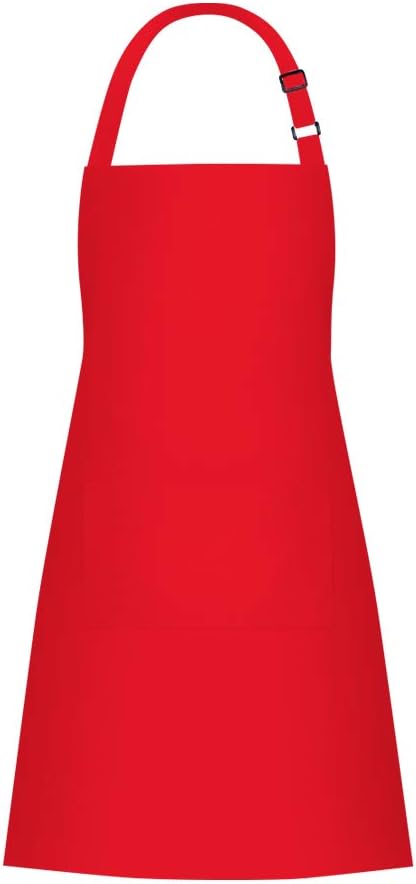 Jubatus 1 Pack Bib Aprons with 2 Pockets Cooking Chef Kitchen Apron by Jubatus
