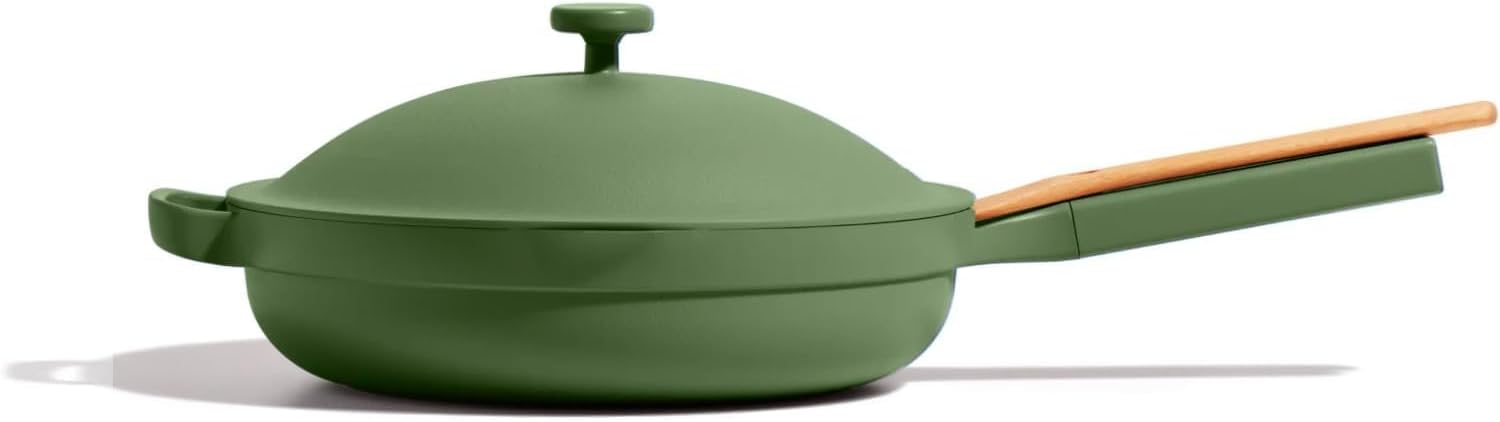 Our Place Large Always Pan 2.0-12.5” (4 Qt) Nonstick, Toxin-Free Ceramic Cookware | Patented 10-in-1 Aluminum Frying & Sauté Pan | Safe for Oven, Induction & All Cooktops up to 450°F | Sage