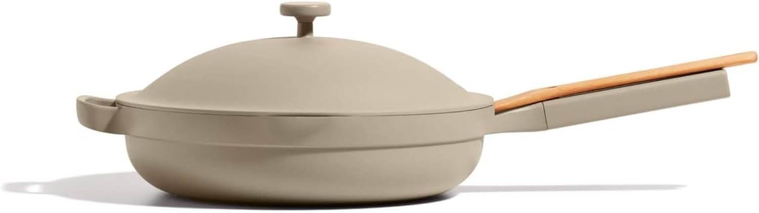 Our Place Large Always Pan 2.0-12.5” (4 Qt) Nonstick, Toxin-Free Ceramic Cookware | Patented 10-in-1 Aluminum Frying & Sauté Pan | Safe for Oven, Induction & All Cooktops up to 450°F | Steam