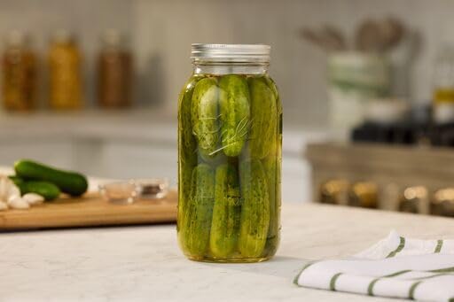 Ball Wide Mouth Glass Mason Jars with Lids and Bands, Used for Canning, Pickling, Juice, Jam, Jelly, Half Gallon Size 64 Ounce (Pack of 2)