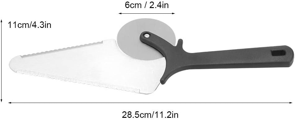 Pizza Cutter, Professional Sharp funny Classic Cutters Multifunctional Stainless Steel Pastry Pizza Wheel Cutter Shovel Spatula Tool