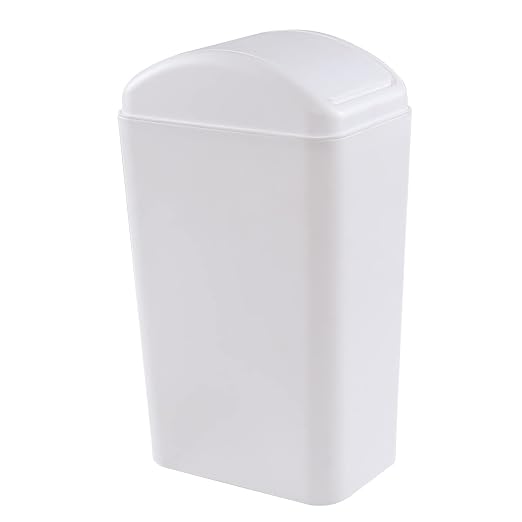 Plastic Waste Bin with Swing Lid, 14 Liter Garbage Can, 1 Pack - Image 7