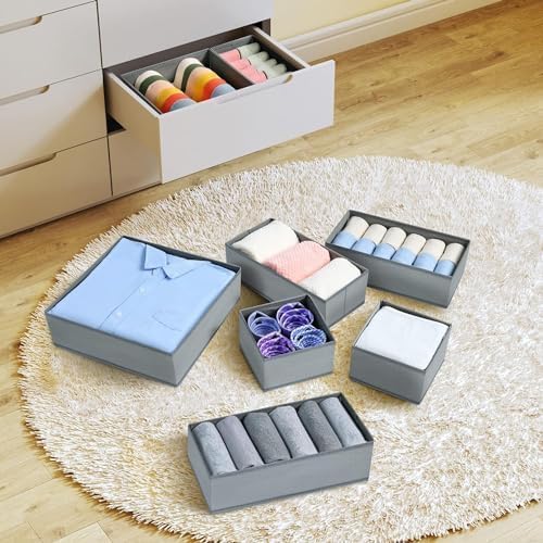 DIMJ Drawer Organizer Clothes, 24 Pack Dresser Organizer, Foldable Closet - Image 2