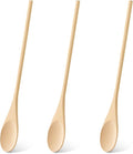 3 Pcs Wooden Spoons for Cooking, 12 Inches Long Handle Spoons for Mixing by Morgles