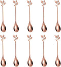 AnSaw Elegant Rose Gold Leaf Coffee Spoons by AnSaw