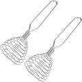 Stainless Steel Spring Coil Whisk Set 2 Pack, Wire Whip Egg Beater, Kitchen by lelasety