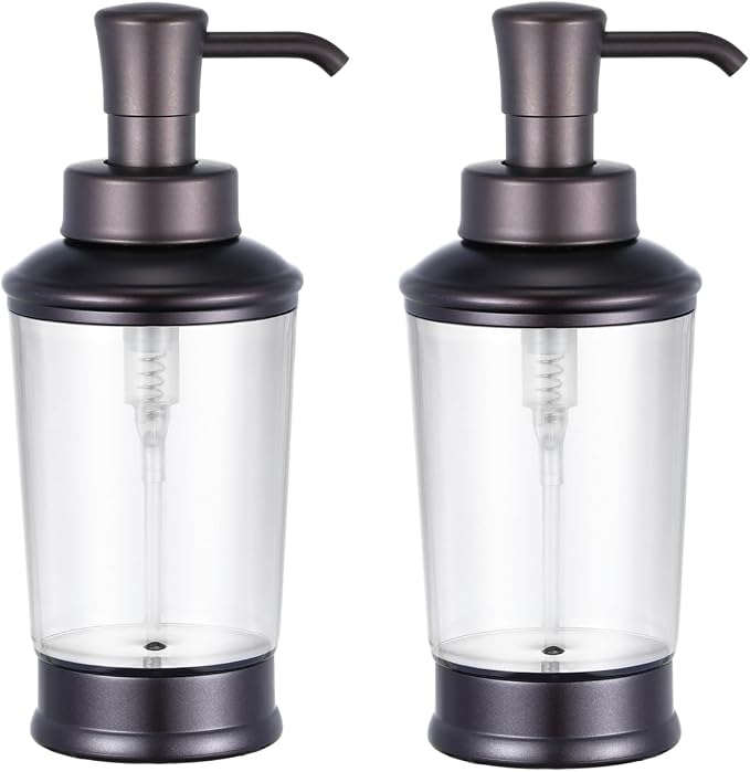 Vintage Style Soap Dispenser Bottles, 16oz Refillable Pump Bottles, Bronze Color by Unknown