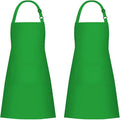Jubatus 2 Pack Bib Aprons with 2 Pockets Cooking Chef Kitchen Apron by Jubatus