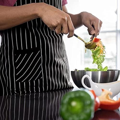 NLUS 2 Pack Kitchen Cooking Aprons, Adjustable Bib Soft Chef Apron - Image 6