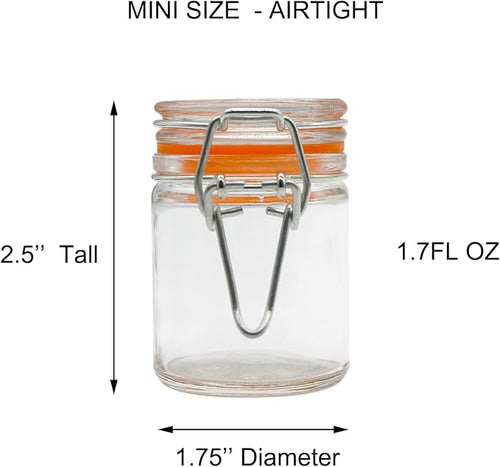 1.7 oz Mini Glass Spice Bottles, 24 Pack Small Glass Jars - Image 2