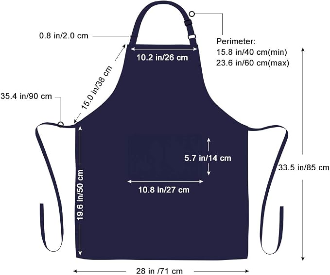 Jubatus 2 Pack 100% Cotton Aprons - Image 7