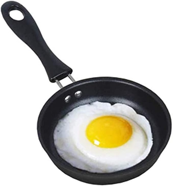 One Egg Frying Pan, Mini Induction Frying Eggs Pan, 4.7" Single Egg Durable by Demoyaya