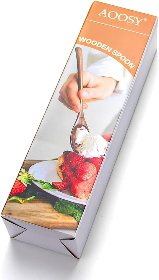 AOOSY Spoons, Wooden Spoons for Eating, 6 Pieces Japanese Natural Soup Spoons - Image 7