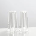 Salt and Pepper Shaker Set Spice Dispenser Refillable Design Cut Crystal Seasoning Shaker Kitchen Decor for Cooking Table, RV, Dinner Party, Camping BBQ (Set Of 2)