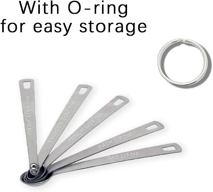 4Pack Mini Measuring Spoons Set, Heavy Duty Stainless Steel Teaspoon - Image 3