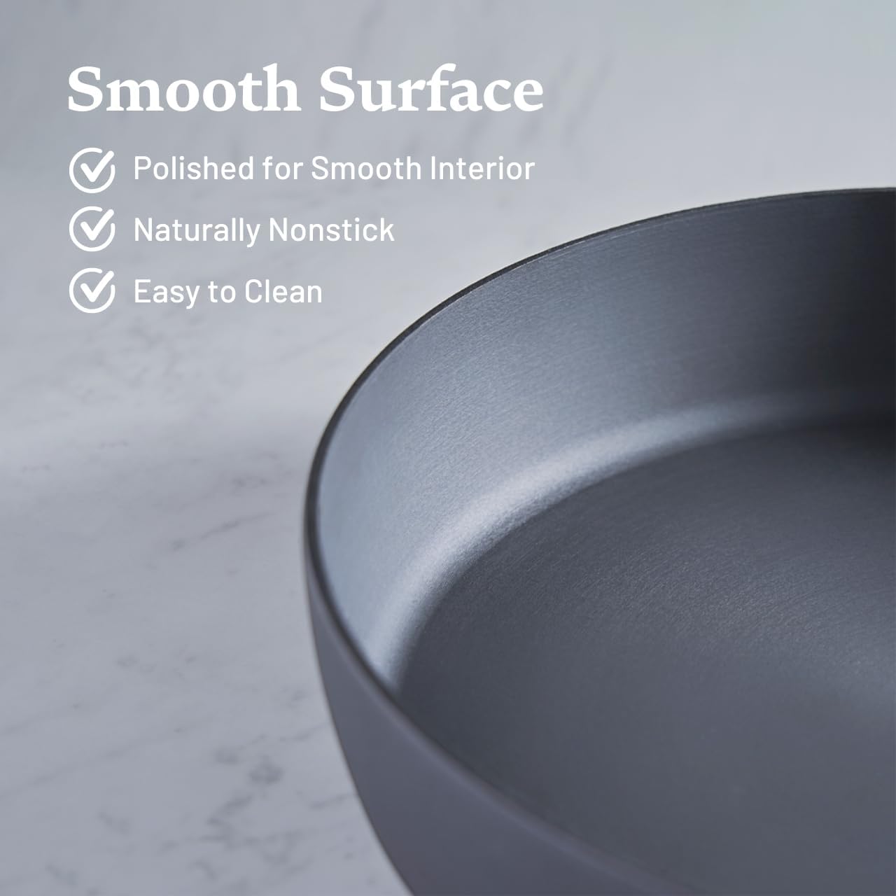 Flambo 12 Inch Cast Iron Skillet - Naturally Non-Stick, Pre-Seasoned Frying Pan, Smooth Nonstick Finish for Grilling, Frying, Sauteing, Searing, Baking - Use on Oven, Stove, Grill, or Campfire