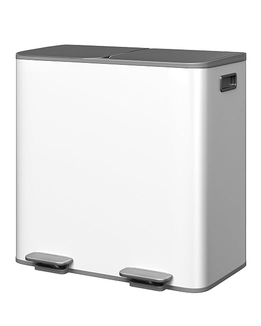 GarveeHome 2 x 10.6 gal Stainless Steel Double Trash Can by GarveeHome