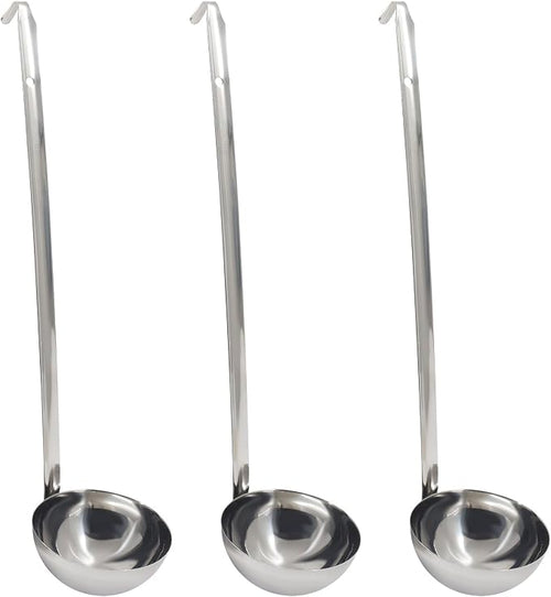 10 Oz Stainless Steel Ladle, Portioning and Serving Soup and Stew in by Auvotuis