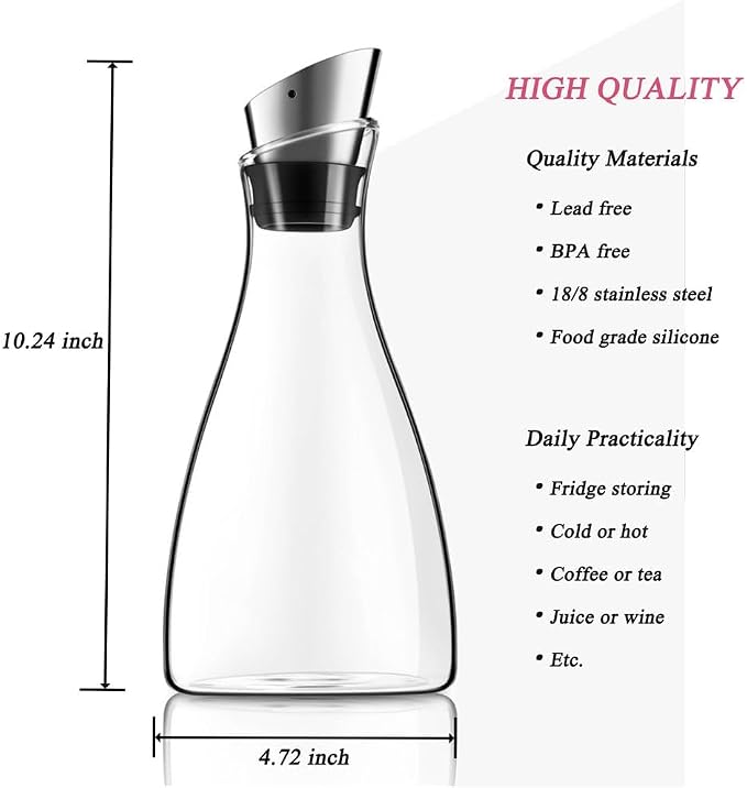 Purefold 44 Ounce Glass Carafe - Image 3