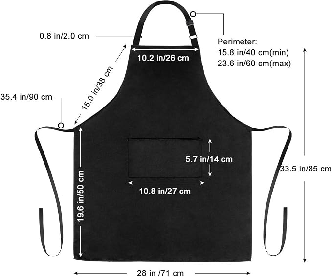 Jubatus 2 Pack 100% Cotton Aprons - Image 7