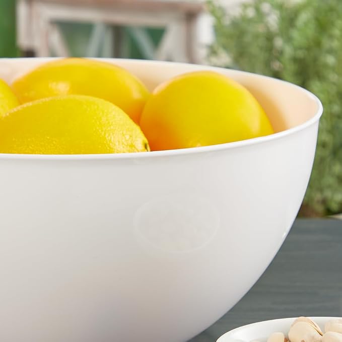 US Acrylic Vista White Plastic Salad and Serving 10-inch Bowls | set of 3 | - Image 7