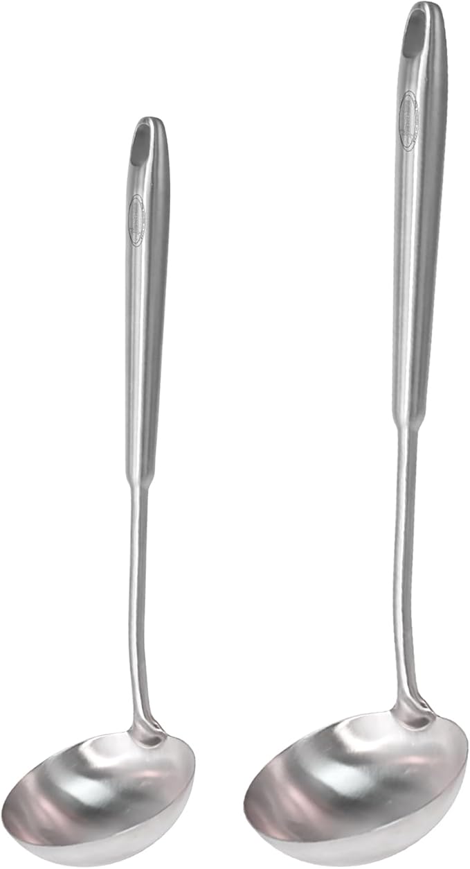 Newness 2 Pack Soup Ladle, Resilient 304 Stainless Steel Soup Spoon by NewnessFocusOnStainlessSteel